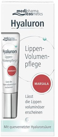 Hyaluron Lippen-Volumenpflege marsala | Für voluminösere Lippen | Mit quervernetzter Hyaluronsäure | Sorgt für geschmeidige Lippen | 7 ml