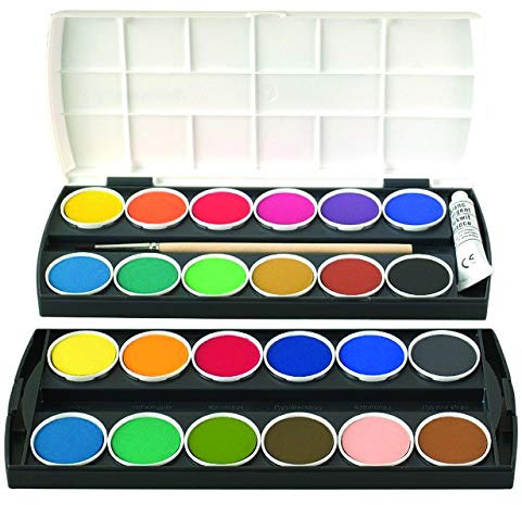 Kreuzer 721340 Deckfarbkasten mit 24 Farben und Deckweiss, 1 Stück