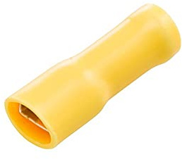 HELLA 8KW 744 799-003 Leitungsverbinder - mit Staubschutz - gelb - von: 4.0mm² - bis: 6.0mm² - Flachsteckhülse - 6,3 x 0,8 - Menge: 50