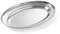 HENDI Plato oval de servicio, bandeja multiusos para cocina, decoración y presentación de alimentos, carnes y fiambres, fuente de fiesta, 190x140x(H) 20mm, acero inoxidable