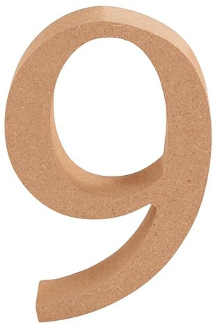 VBS MDF Zahl, ca. H 8cm, T 1,5cm Ziffer 9