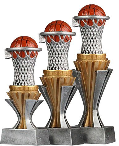 Pokalset Trophäen Basketball mit Gravur 3 Stück Größe S, M und L