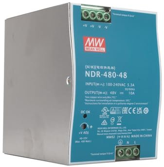Mean Well NDR-480-48 - Fuente de alimentación para Carril DIN (480 W, 1 Unidad)