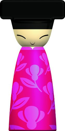 Alessi ASG80 R Queen Chin Macinasale, Pepe e Spezie, in Resina Termoplastica, Decorato a Mano, Rosso