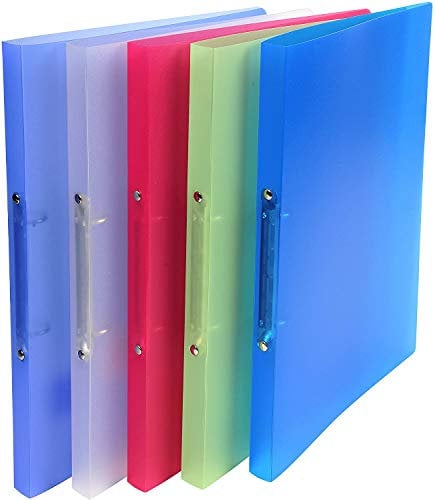 Exacompta 51169E Kunststoff-Ringhefter Chromaline aus flexiblem transluzentem Kunststoff 4 Ringe Füllhöhe 15mm DIN A4 Plastikordner ideal für Büro und Schule hellblau