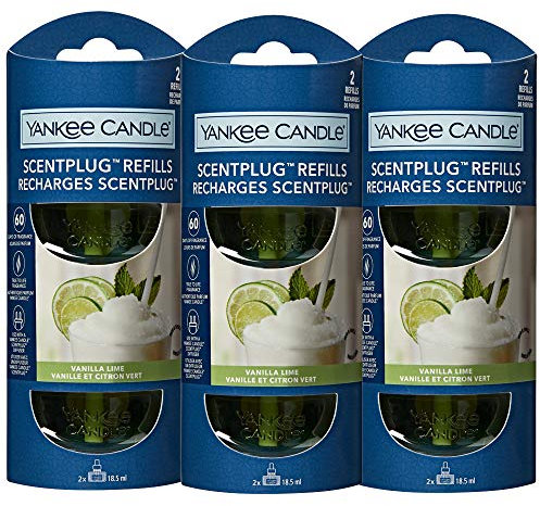 Yankee Candle - 3x Vanilla Lime Electric Plug-In Refill Twin Pack (6 Refills In Total)