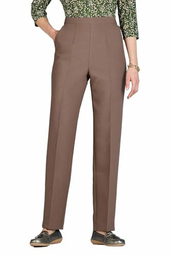 Chums Ladies Wool-Touch Easy Care Trousers Taupe 20 Short