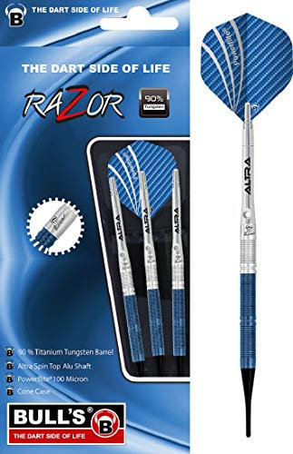 Bull's Razor R1 Soft Dart, Silber/Blau, 18g