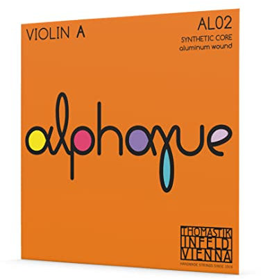 Thomastik Cuerda Suelta para Violín Alphayue 4/4 La, Escala 325mm/12.8 Pulgadas, Núcleo Sintético, Entorchado de Aluminio