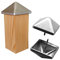 Gartenwelt Riegelsberger Pfostenkappe Aluminium blank 78x78 mm Pyramide mit Dorn Kappe für Pfosten bis 7,5x7,5 cm Zaunkappe Abdeckkappe