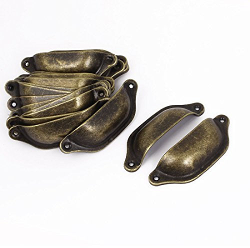 sourcing map 20pcs Poignée Coquille Armoire Tiroir Porte Armoire Meuble Bibliothèque commode métal