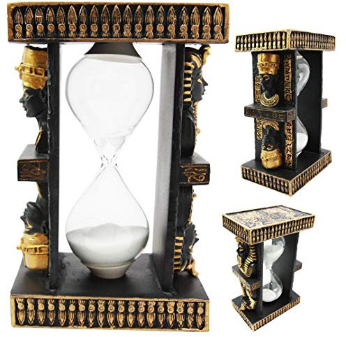 Gifts & Decor Ägyptischer König Pharao Tutanchamun Sanduhr, und Königin Nofretete, Desktop Figur