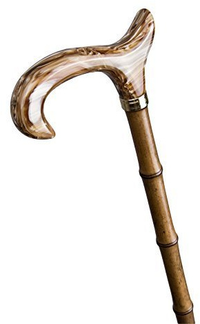 Gehstock Derbygriff Bambus