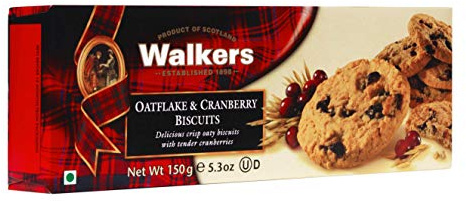 Walkers Oatflakes und Cranberry Biscuits, 1er Pack (1 x 150 g)