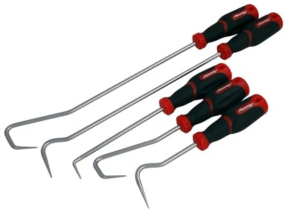Neilsen CT3310-5pc Hook and Pick Set | 200-420mm Long | Carbon Steel | Mirror Polished | Double Colour Handle | Ideal for Automotive and Workshop Applications