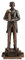 VERONESE Design Nikola Tesla mit einem Modell von Wardenclyffe Tower Statue aus Kaltgussharz, Antik-Bronze-Finish, 30,5 cm hoch