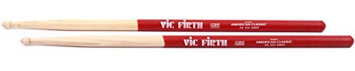 Vic Firth American Classic 7AVG Baguettes, Vic Grip, Caryer Américain, Bout en Bois