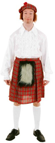 Schottenset (Rock, Mütze mit Fell)