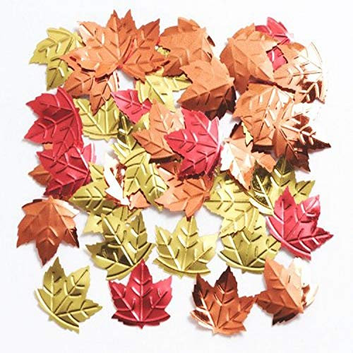 Creative Converting Confetti, Maple Leaf, Paper, Orange/Gold/Red, One Size