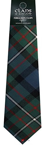 I LUV LTD Ferguson Clan Ancient Clan 100% Wool Scottish Tartan Tie