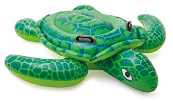 INTEX Lil' Sea Turtle Aufblasbarer Pool-Schwimmer: Tier-Pool-Spielzeug für Kinder – 2 robuste Griffe – 40 kg Tragkraft – 150 cm x 127 cm – für Kinder ab 3 Jahren