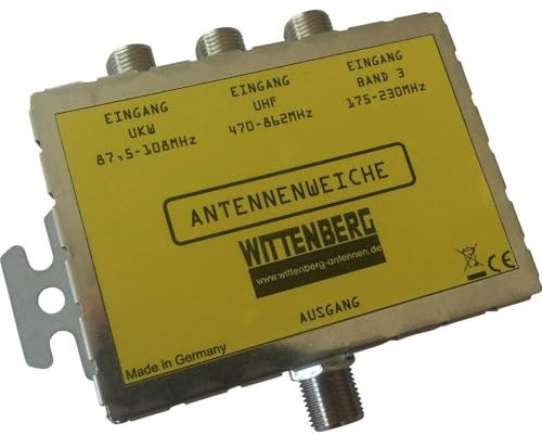 Wittenberg Antennenweiche 3 in 1 für UKW, DAB und UHF