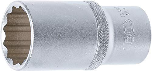 BGS 10689 | Llave de vaso 12 caras, larga | entrada 12,5 mm (1/2) | 28 mm