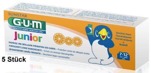 5 GUM Junior Zahnpasta Orange je 50 ml