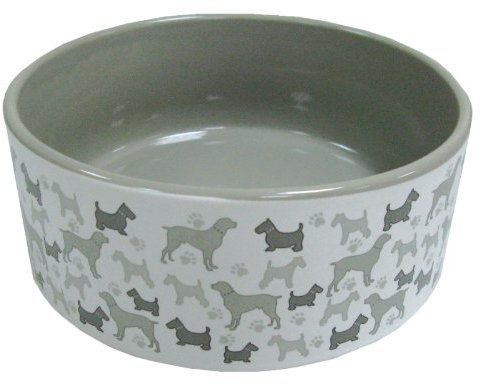ARQUIVET Comedero o Bebedero de cerámica para Perros y Gatos - Cuenco para Mascotas - Recipiente Comida para Animales - Plato alimentador para Perros y Gatos - 12 cm