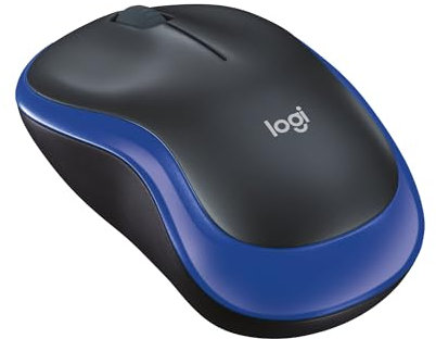 Logitech M185 Mouse Wireless, 2,4 GHz con Mini Ricevitore USB, Durata Batteria di 12 Mesi, Tracciamento Ottico 1000 DPI, Ambidestro, Compatibile con PC, Mac, Laptop - Blu