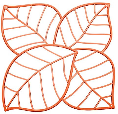 Koziol Raumteiler Leaf, Kunststoff, transparent orange, 0.4 x 26.9 x 27.1 cm