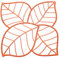 Koziol Raumteiler Leaf, Kunststoff, transparent orange, 0.4 x 26.9 x 27.1 cm