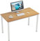 Need Schreibtisch Computertisch 120x60cm PC Tisch Bürotisch Arbeitstisch Esstisch für Home Office, Teak Oak & Weiß AC3BW