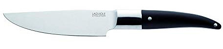 Laguiole Expression - Couteau de Cuisine Forgé - Lame en acier inox haute qualité 16 cm - Manche ergonomique POM noir - Avec fourreau de protection - Compatible Lave Vaisselle