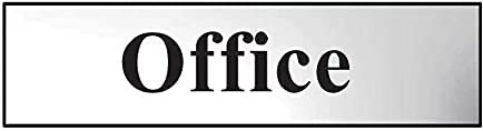 Office Sign - Self-Adhesive PVC - Chrome Effect - 200mm x 50mm