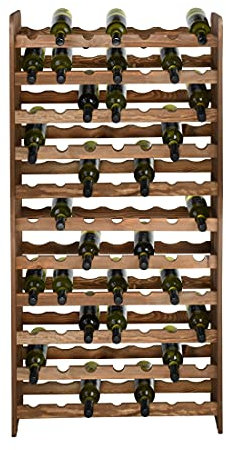 Weinregal/Flaschenregal SystemOptiplus Modell 4, für 77 Fl, Holzverbundstoff, braun gebeizt