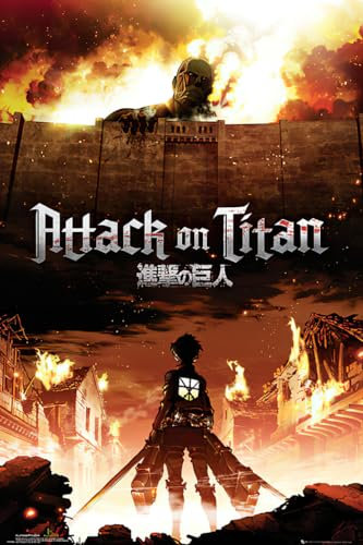 Close Up Attack On Titan - Anime/Manga Poster (Hauptmotiv Staffel 1) (GröÃþe: 61 x 91,5cm) (Ungerahmt)