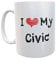 Civic Mug Gift – I Love Heart My - Novelty Cute Honda Car Owner Driver Ceramic Cup