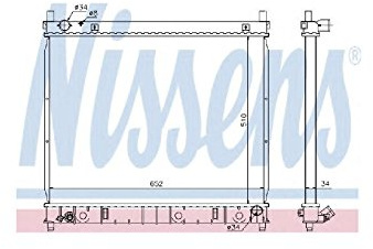 NISSENS Kühler, Motorkühlung 61642