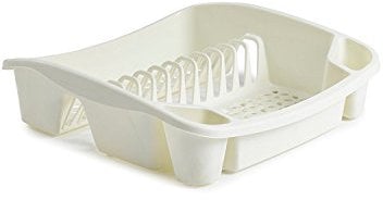 Whitefurze Dish Drainer, Plastic, Cream, Small