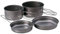 Snow Peak Multi Compact Cook Set, Japanese Titanium, Ultralight and Compact for Camping and Backpacking, Made in Japan, Lifetime Product Guarantee, Silver,15x7.5cm | 12.5x7cm | 15x3cm | 13x3cm