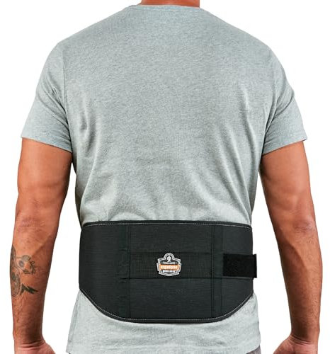 Ergodyne ProFlex 1500 Weight Lifters Style Back Support Belt, X-Large, Black
