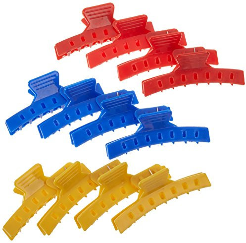 Fripac-Medis Pinza para el Cabello Largo, colores surtidos, 12 Unidades