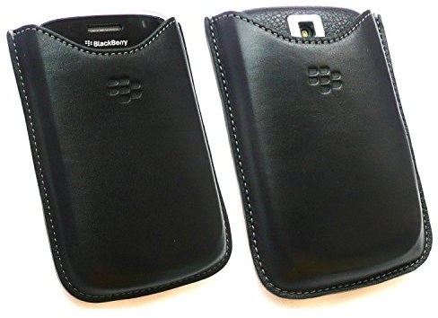 Pochette / Etui Pochette en Cuir Véritable pour Blackberry Bold 9900 - (HDW-16000-002 - Couleur Noir)