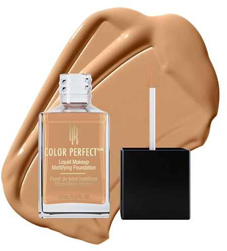 Black Radiance Color Perfect Liquid Full Coverage Foundation Makeup, Butter Scotch, 1 Fl Oz