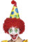 Smiffys Clown-Hut, mit Perücke