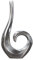 Moderne Vase Wave 47cm Silber Aluminium poliert Dekoration Wohnaccessoire Accessoire