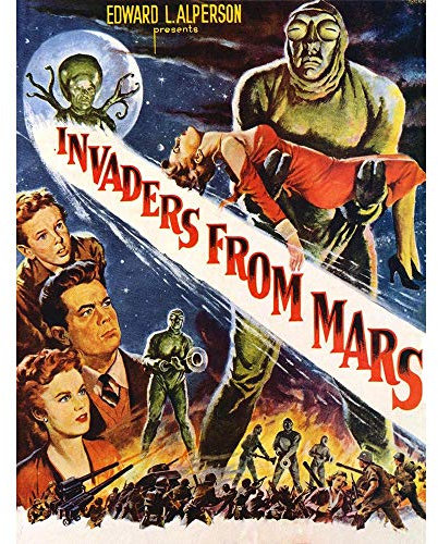 Wee Blue Coo Film Movie Invaders From Mars Alperson Sci Fi Aliens Art Print Poster Wall Decor Kunstdruck Poster Wand-Dekor-12X16 Zoll