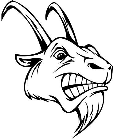 kleb-Drauf | 1 Ziegenbock | Schwarz - glänzend | Autoaufkleber Autosticker Decal Aufkleber Sticker | Auto Car Motorrad Fahrrad Roller Bike | Deko Tuning Stickerbomb Styling Wrapping