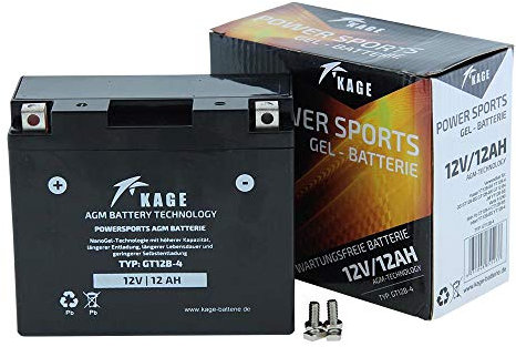 GEL-Batterie-KAGE YT12B-4 / YT12B-BS 12AH für Aprilia Benelli Cagiva Ducati Kawasaki T r i u m p h